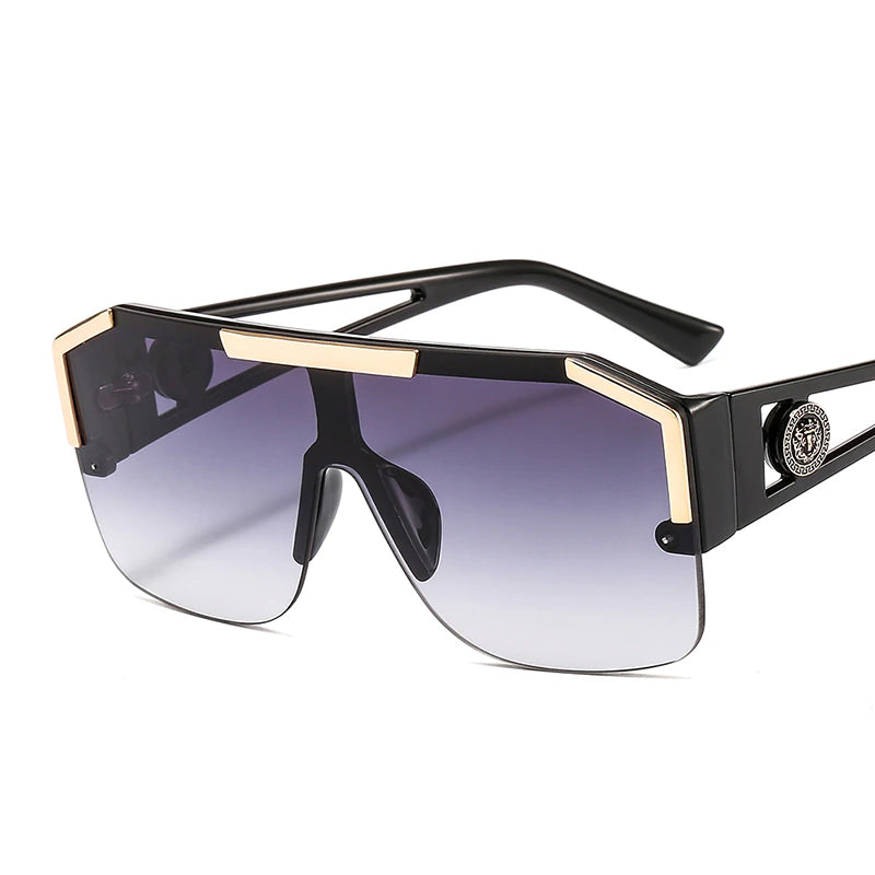 ZLY 2020 New Shield Sunglasses Men Women Fashion Color Lens Alloy Frame High Quality Rectangle Brand Designer Sunglasses UV400