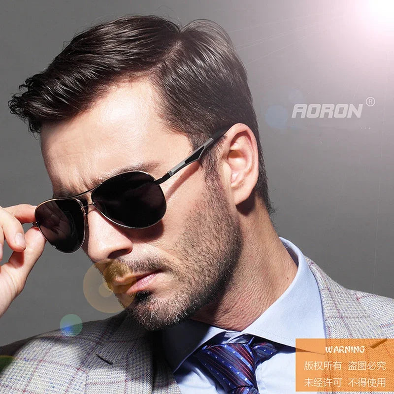 Sunglasses Men Polarized Sunglasses Aluminum Leg Frame UV400 Sun Glasses Classic Pilot Mirror Sunglasses Men
