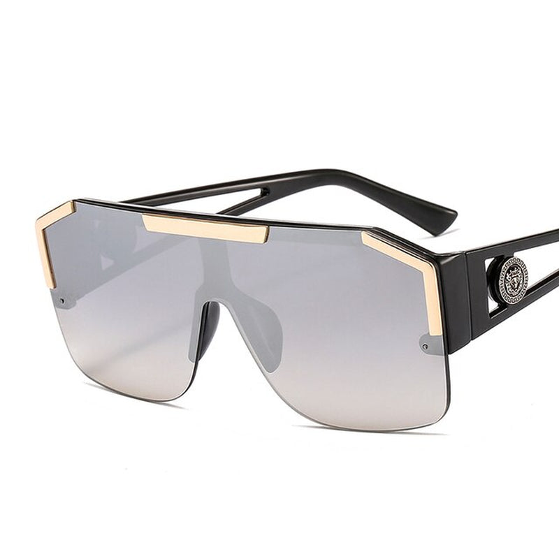 ZLY 2020 New Shield Sunglasses Men Women Fashion Color Lens Alloy Frame High Quality Rectangle Brand Designer Sunglasses UV400