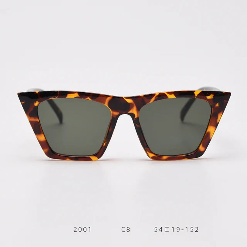 Retro Cat Eye Sunglasses for Women Glasses Fashion Trends Pop Square Sun Glasses Eyewear Vintage Uv400