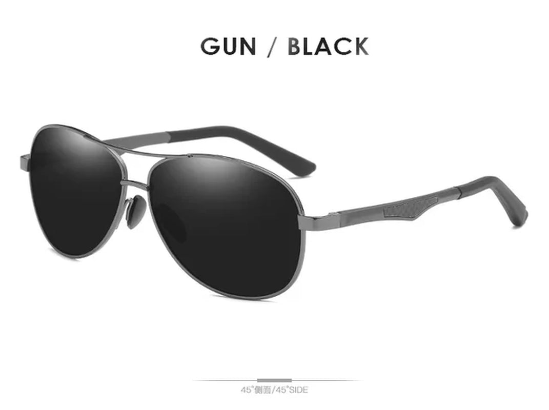 Sunglasses Men Polarized Sunglasses Aluminum Leg Frame UV400 Sun Glasses Classic Pilot Mirror Sunglasses Men