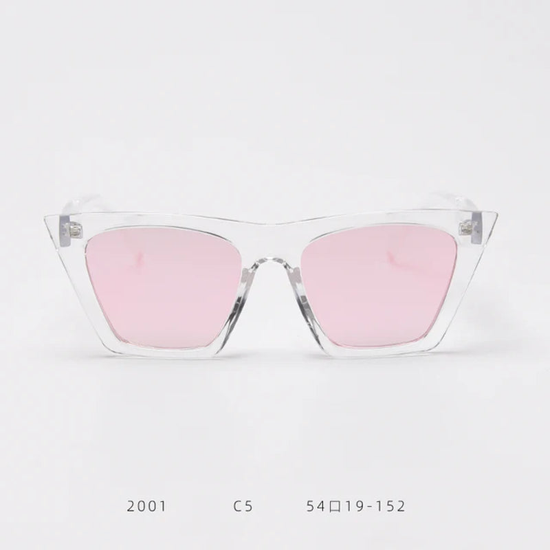 Retro Cat Eye Sunglasses for Women Glasses Fashion Trends Pop Square Sun Glasses Eyewear Vintage Uv400