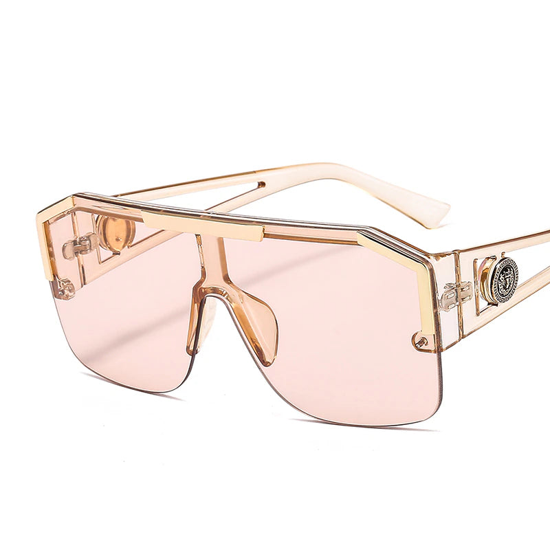 ZLY 2020 New Shield Sunglasses Men Women Fashion Color Lens Alloy Frame High Quality Rectangle Brand Designer Sunglasses UV400