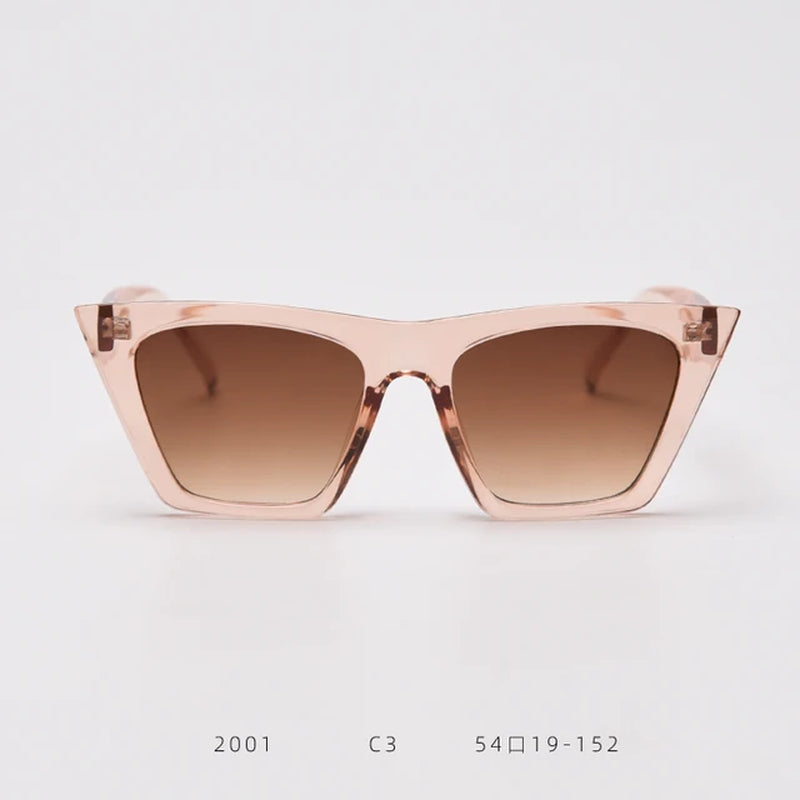 Retro Cat Eye Sunglasses for Women Glasses Fashion Trends Pop Square Sun Glasses Eyewear Vintage Uv400