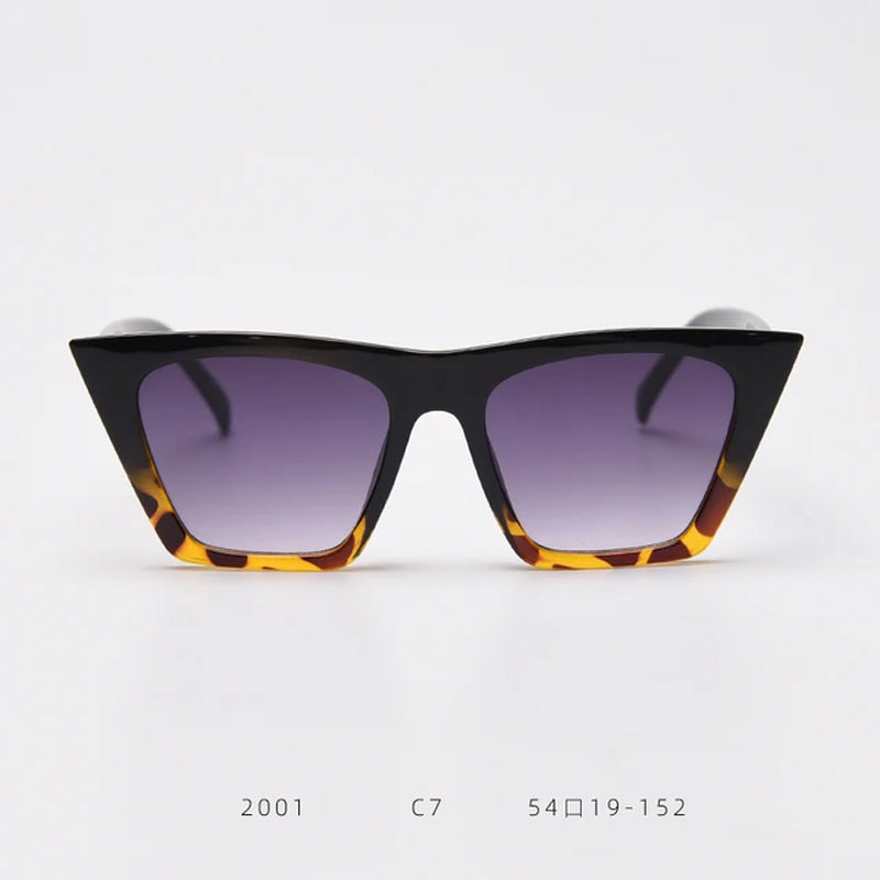 Retro Cat Eye Sunglasses for Women Glasses Fashion Trends Pop Square Sun Glasses Eyewear Vintage Uv400