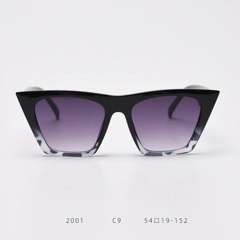 Retro Cat Eye Sunglasses for Women Glasses Fashion Trends Pop Square Sun Glasses Eyewear Vintage Uv400