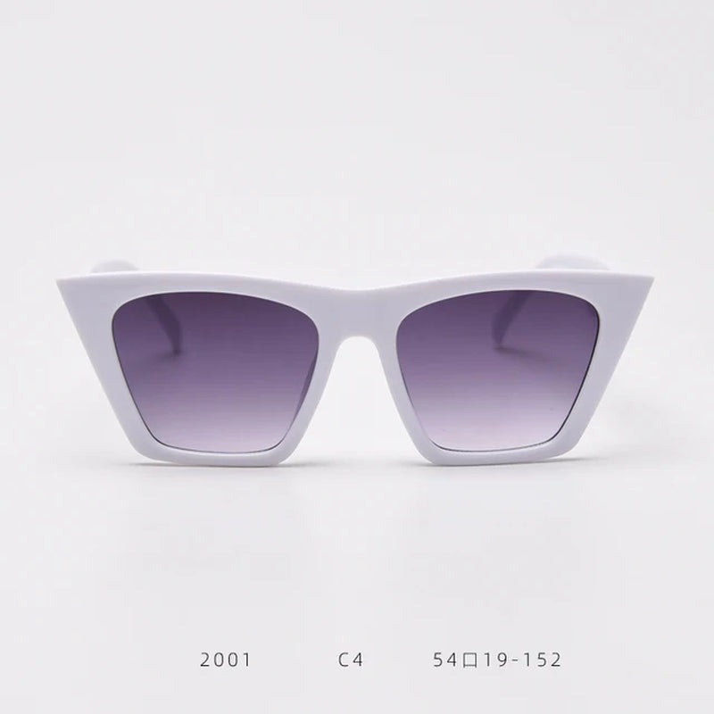 Retro Cat Eye Sunglasses for Women Glasses Fashion Trends Pop Square Sun Glasses Eyewear Vintage Uv400