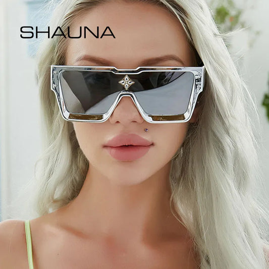 Luxury Crystal Oversized Women Square Sunglasses Trending Men Shades UV400