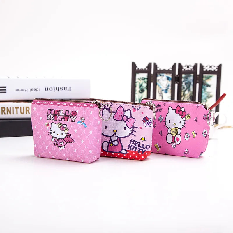 Purse Coin Purses Cartoon Printed PU Melody Cute Wallet Bag Keychains Storage Bag Sanrio Kuromi Kawaii Mini Pouch